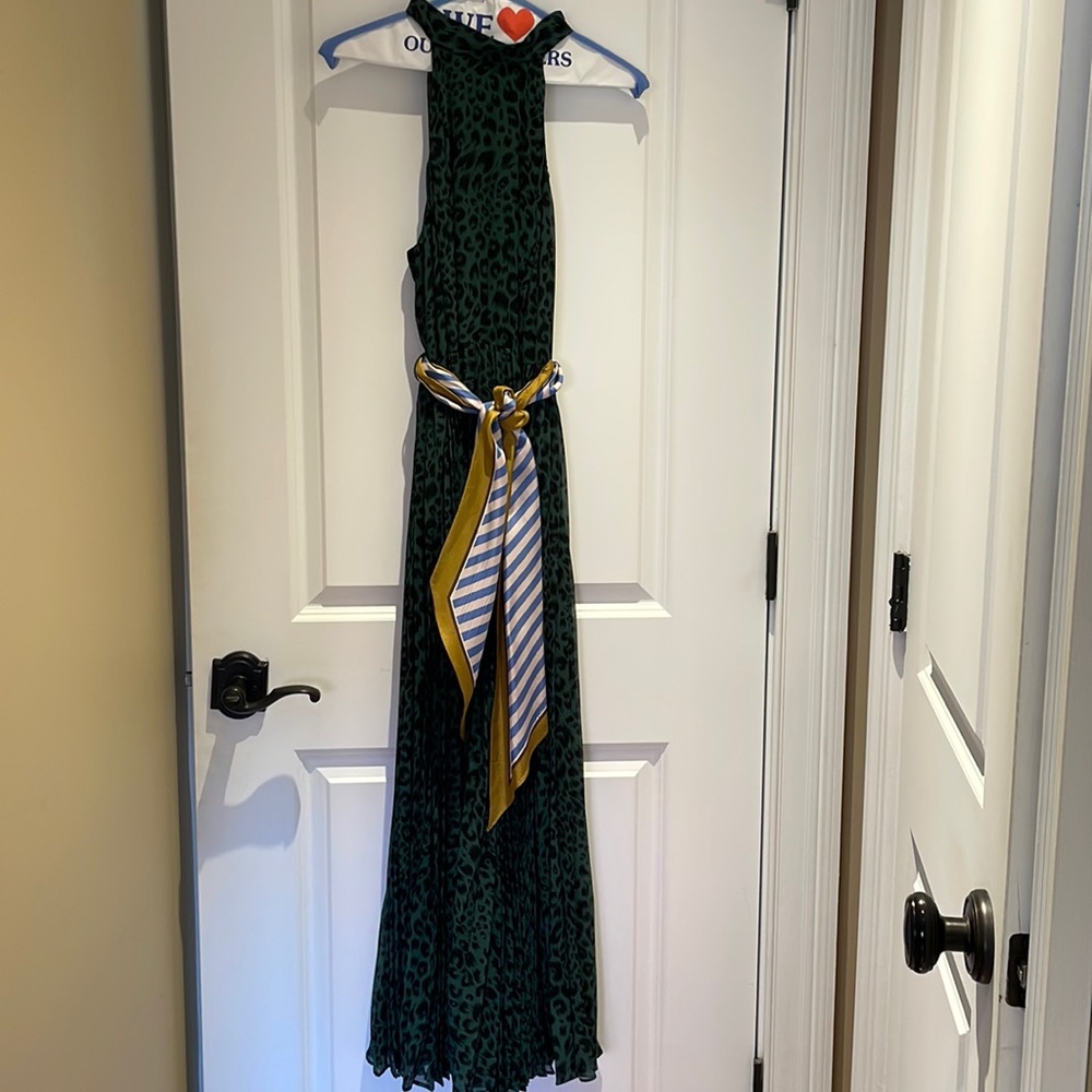 Zimmermann Belted Pleated Leopard-print Georgette Midi Dress - Picture 4 of 7
